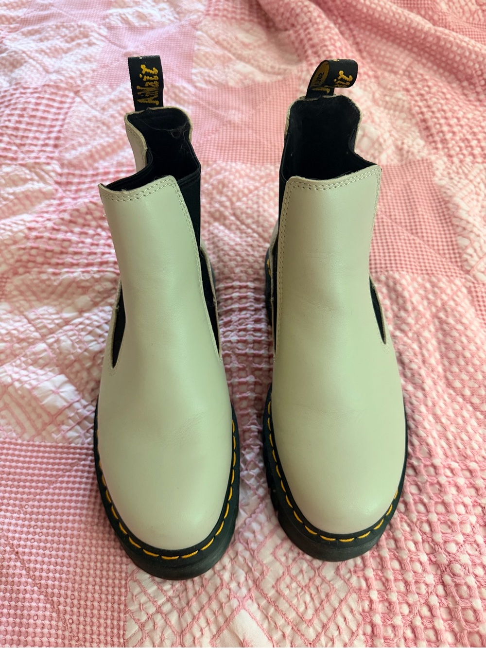 AUDRICK NAPPA LEATHER PLATFORM CHELSEA BOOTS EUC
